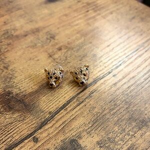 kate spade Gold and Black Leopard Earrings